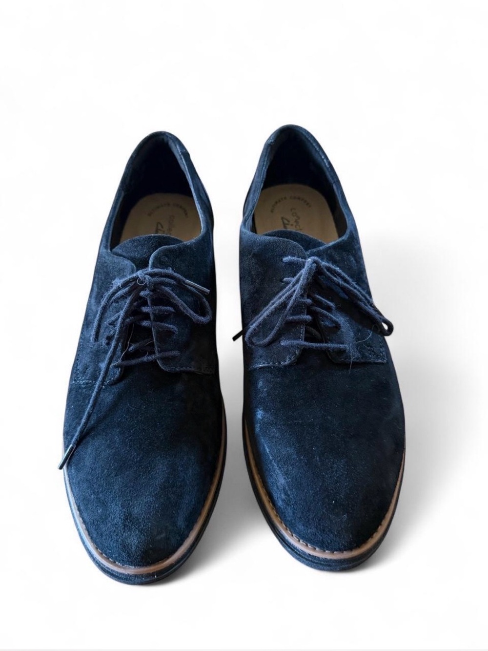 Woman’s black suede oxford shoes - Classic Lace-Up